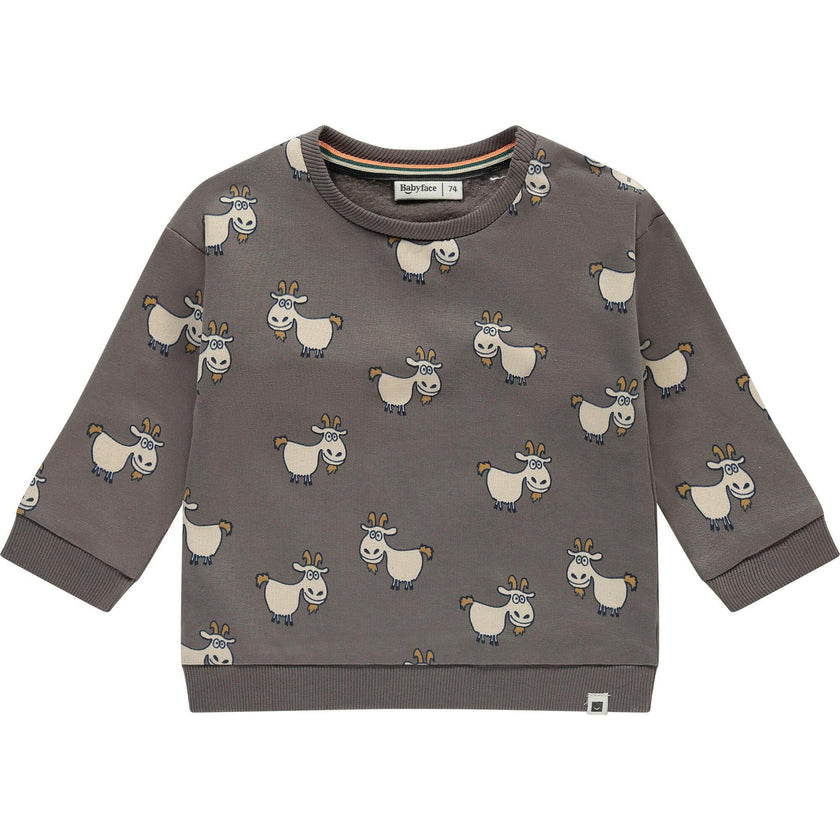 Allover Goat Print Sweatshirt