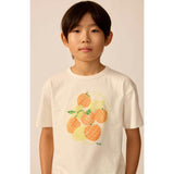 Organic Weekend Tee in White Mixed Fruit