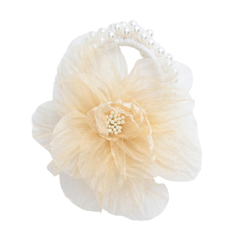 Pearl Blossom Scrunchie Set