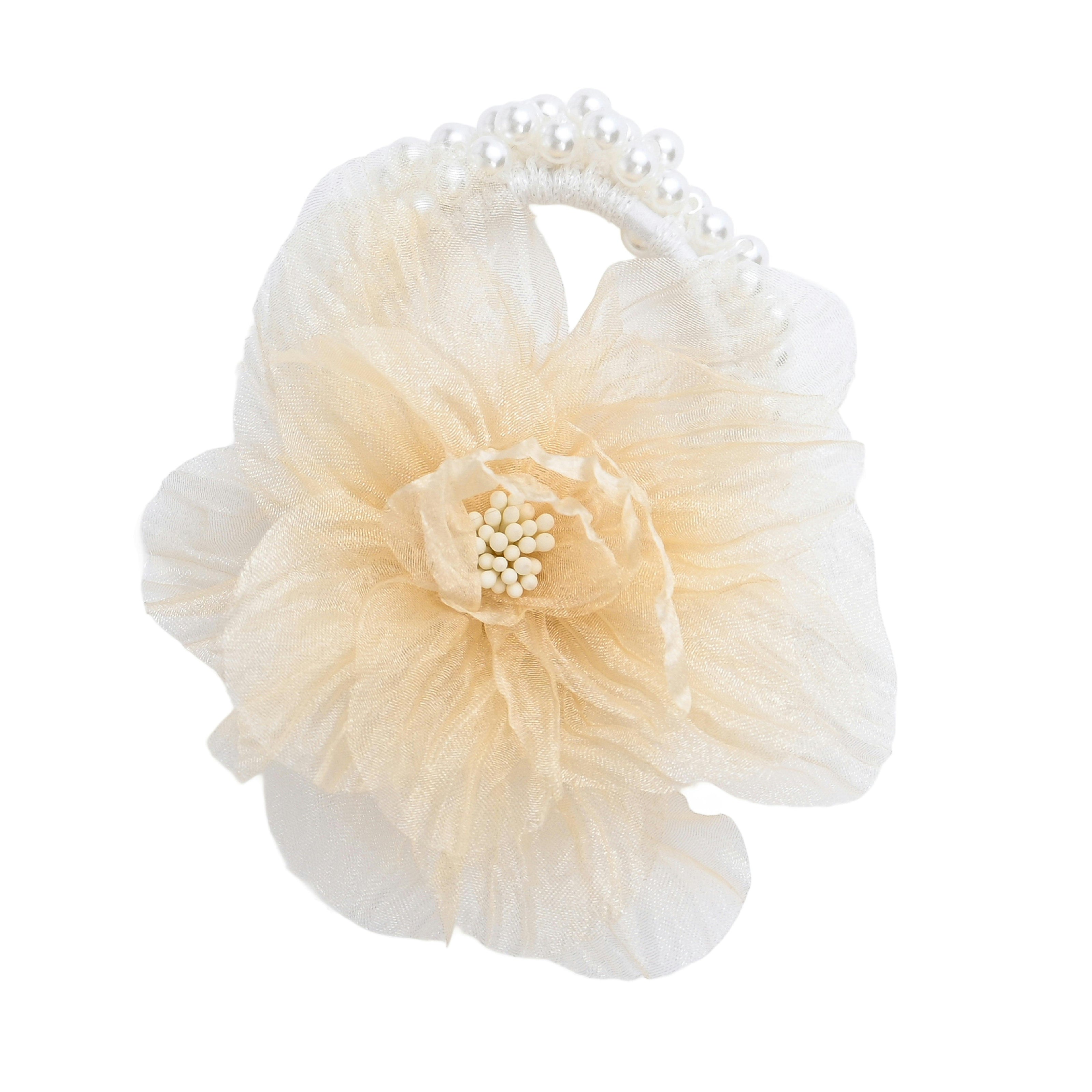 Pearl Blossom Scrunchie Set
