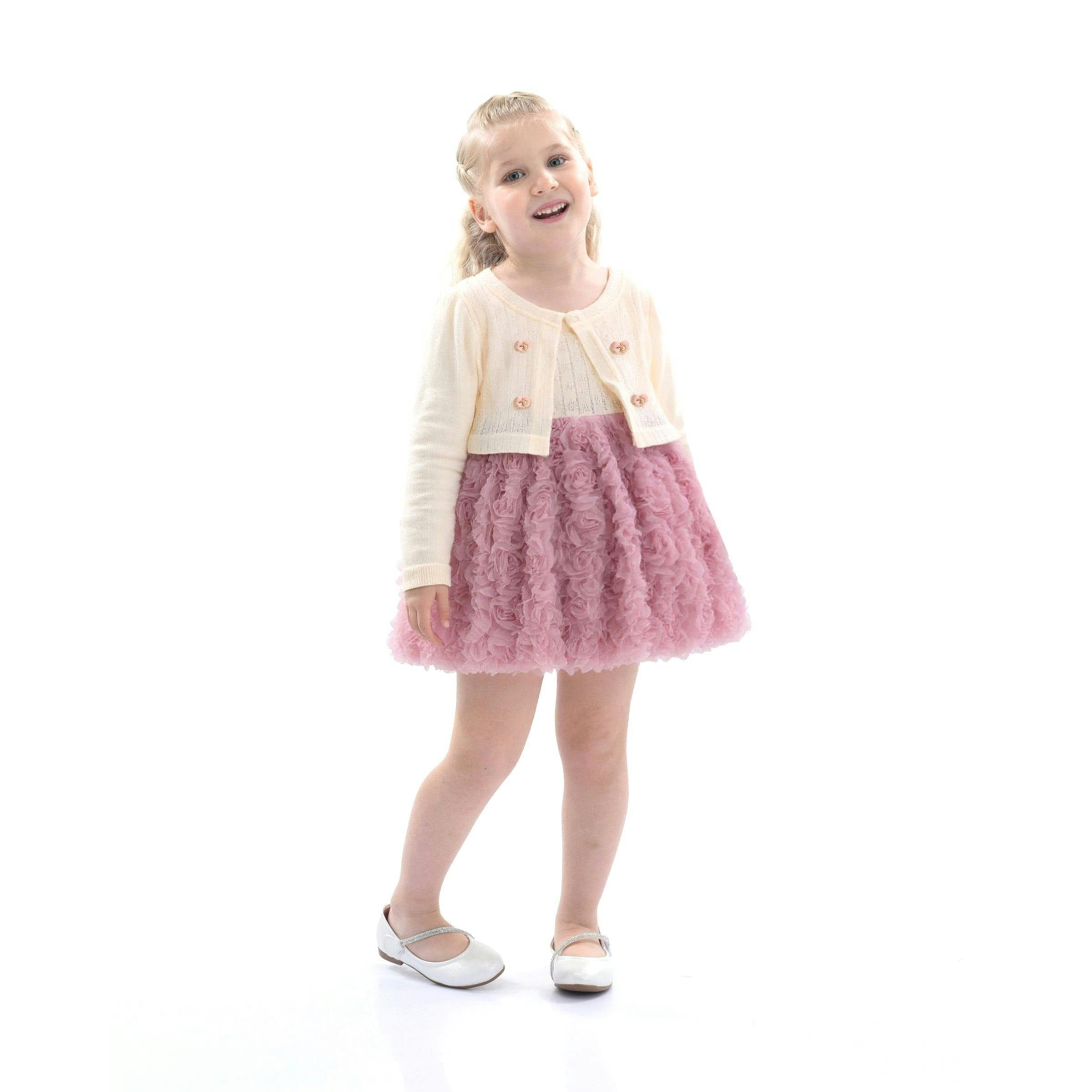Ivory Rose Rabbit Cardigan Dress