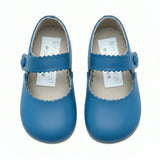Emma British Pre-Walker Baby Shoes - Cornflower Blue