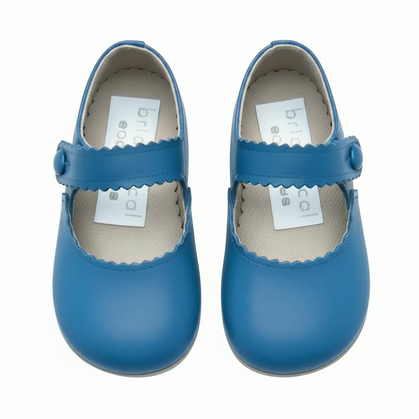 Emma British Pre-Walker Baby Shoes - Cornflower Blue