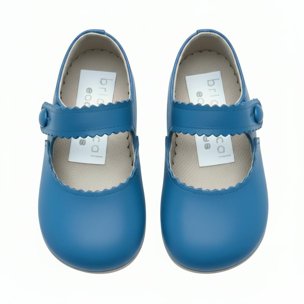 Emma British Pre-Walker Baby Shoes - Cornflower Blue