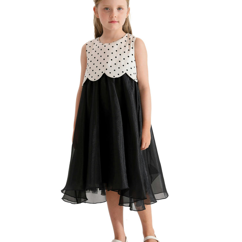 Black Menorca Polka Dot Dress
