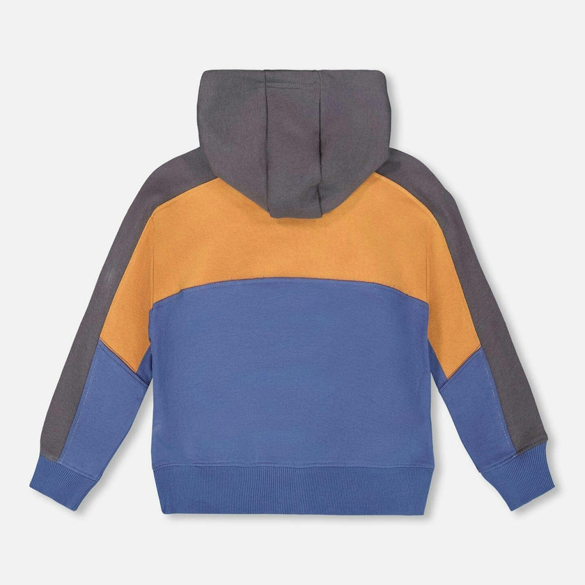 Full Zip Fleece Color Block Sweatshirt