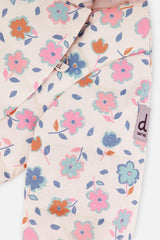 Baby Two Piece Snowsuit White With Floral Print
