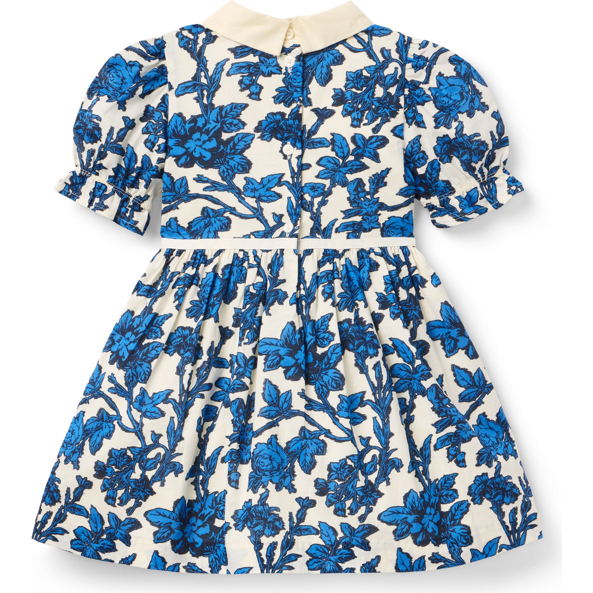 Floral Collar Dress, Blue