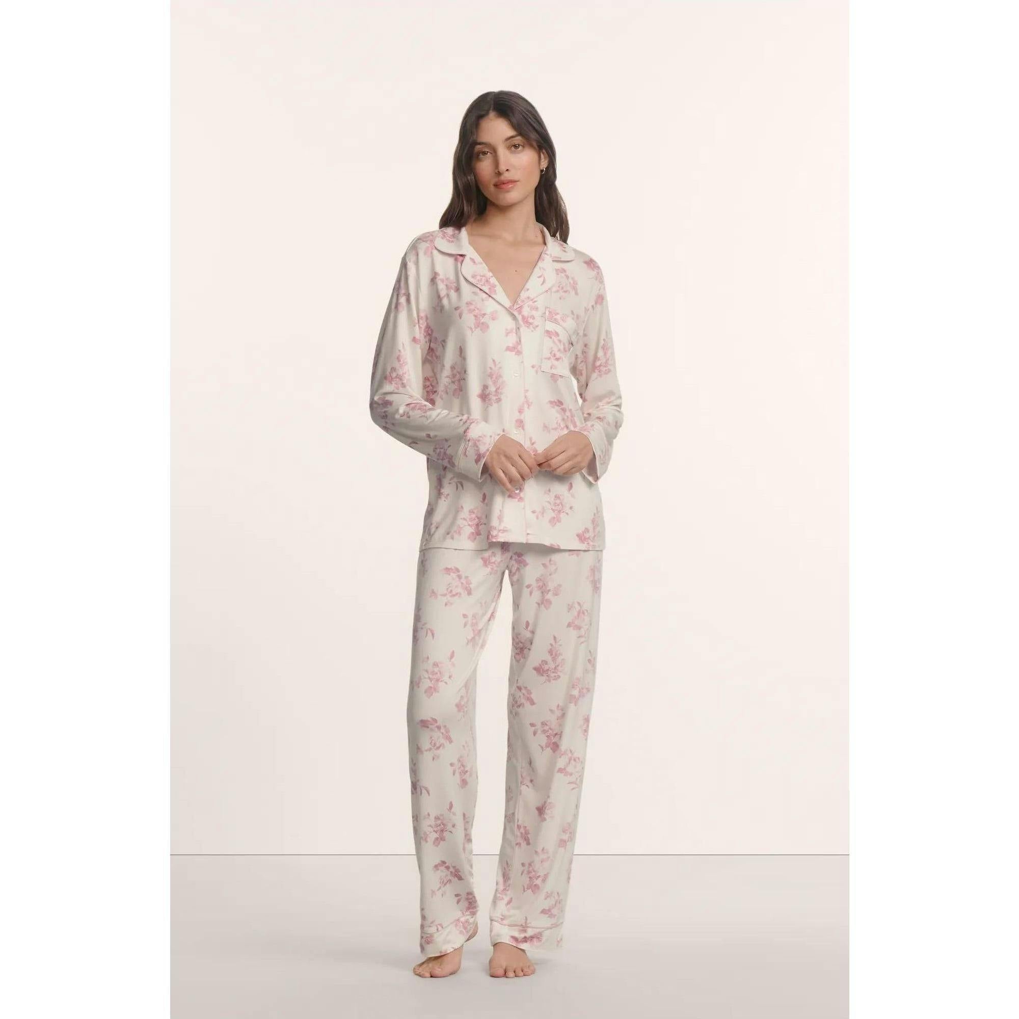 Gisele Printed TENCEL™ Modal Long PJ Set, Pink