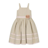 Linen Cami Rosette Dress
