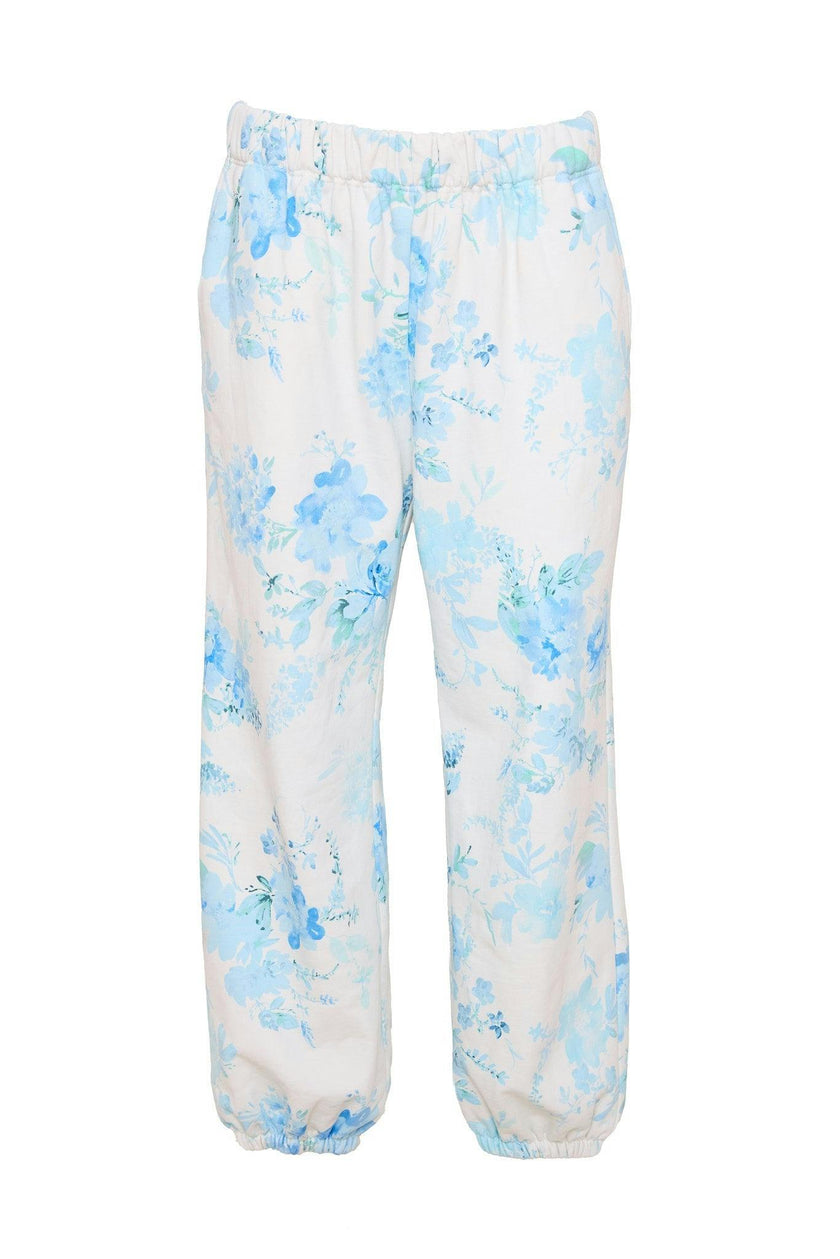 Kian Jogger Sweatpants in Blue Aquarelle Fleur