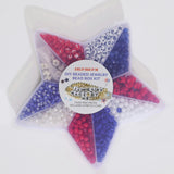 Patriotic Red, White and Blue Star Shaped DIY Letter Bracelet Bead Box