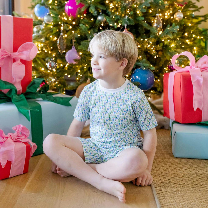 Charles Boys' Short Set - Mod Holiday Blue