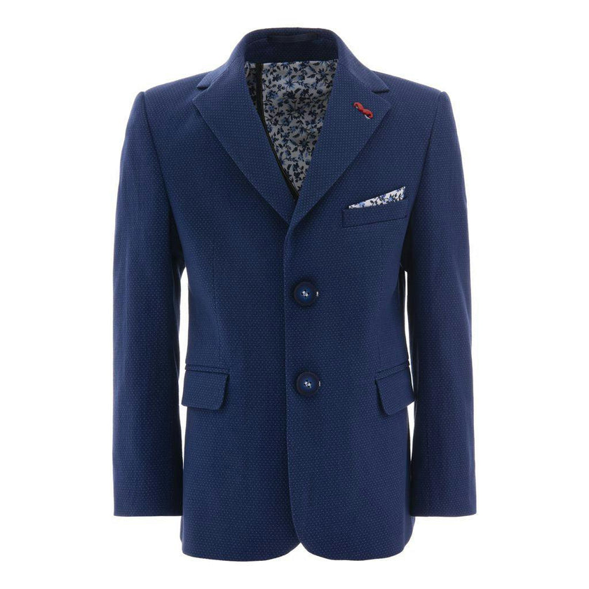Navy Microdot Blazer