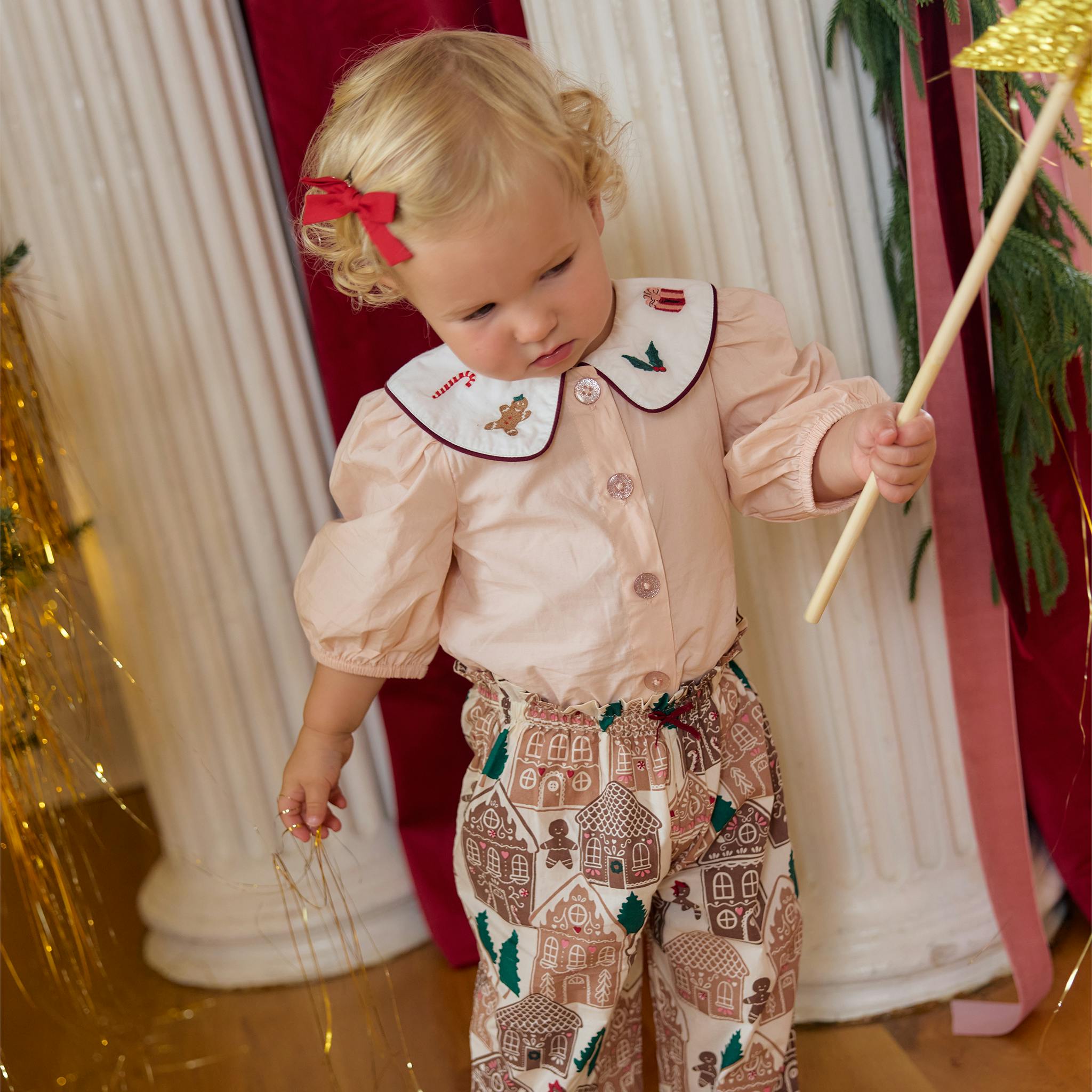 Baby Girls Noelle 2PC Set - Gingerbread Houses