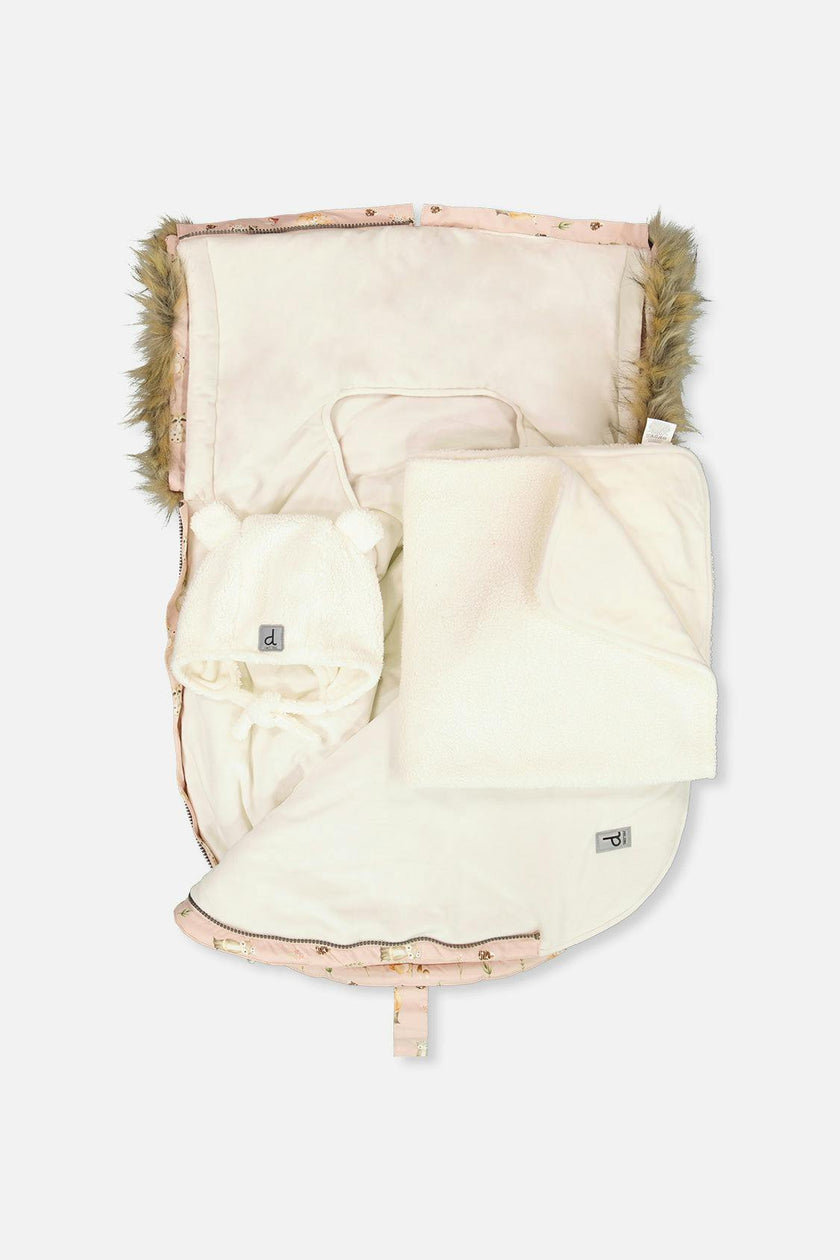 Bunting Bag For Car Seats & Strollers Pink Animal Print