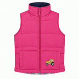 Richmond Embroidered Girl's Vest - Pink