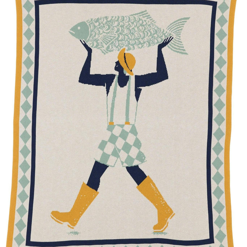 Un Beau Poisson Knit Blanket
