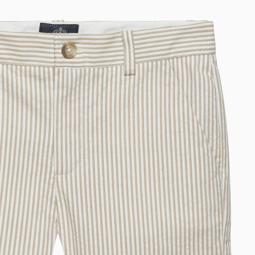 Theo Tailored Shorts in Oatmeal Stripe