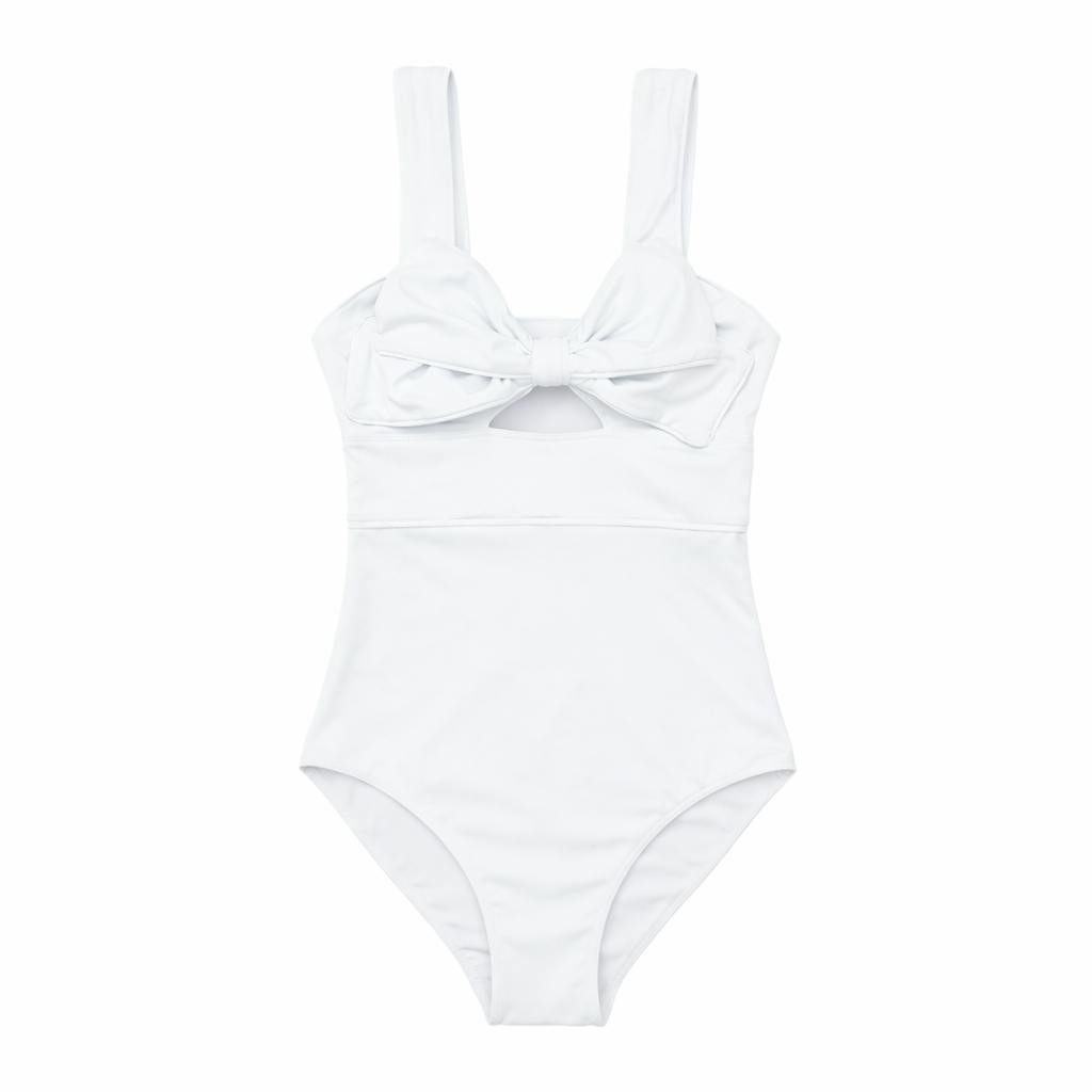 Brooke Bow One Piece in Classic White (Women's)