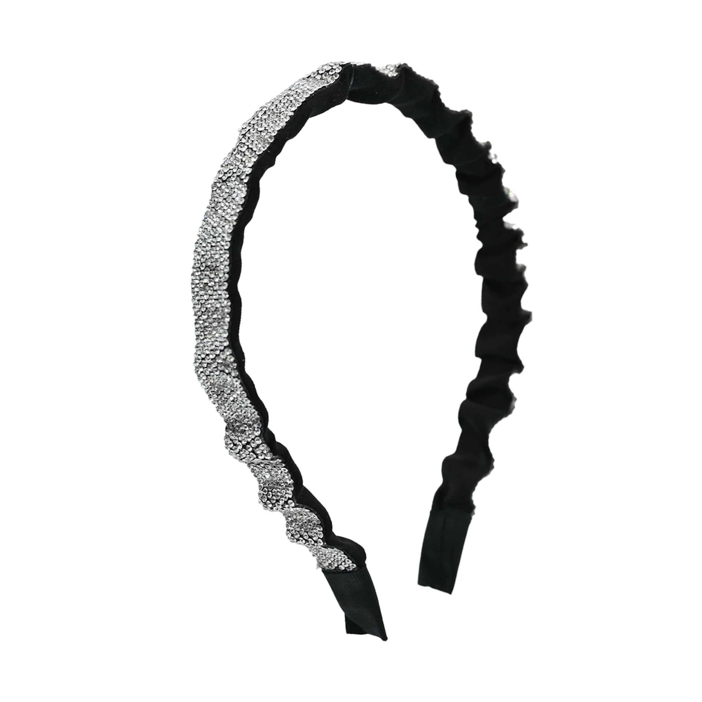 Multicolored Scrunched Rhinestone Headband
