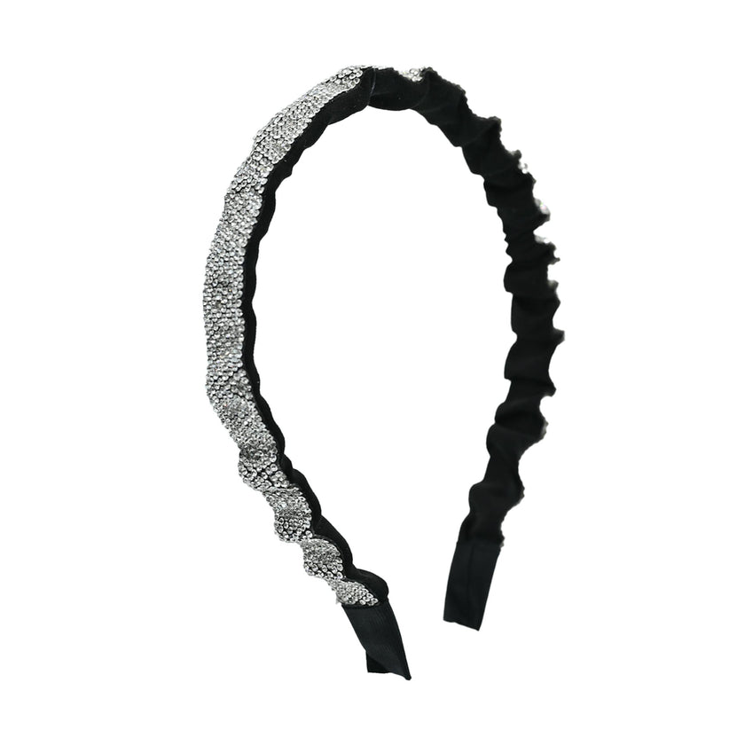 Multicolored Scrunched Rhinestone Headband