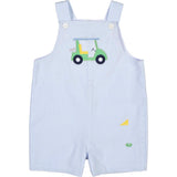 Check Seersucker Shortall With Golf Cart