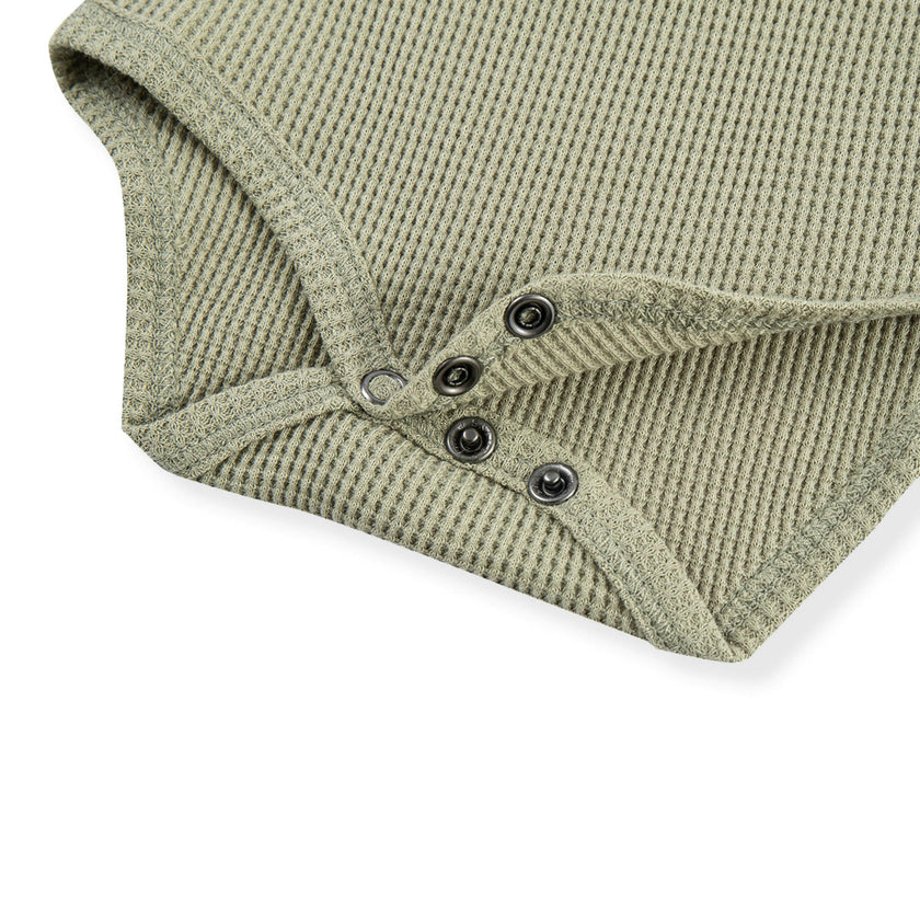 Tea Waffle Long Sleeve One Piece