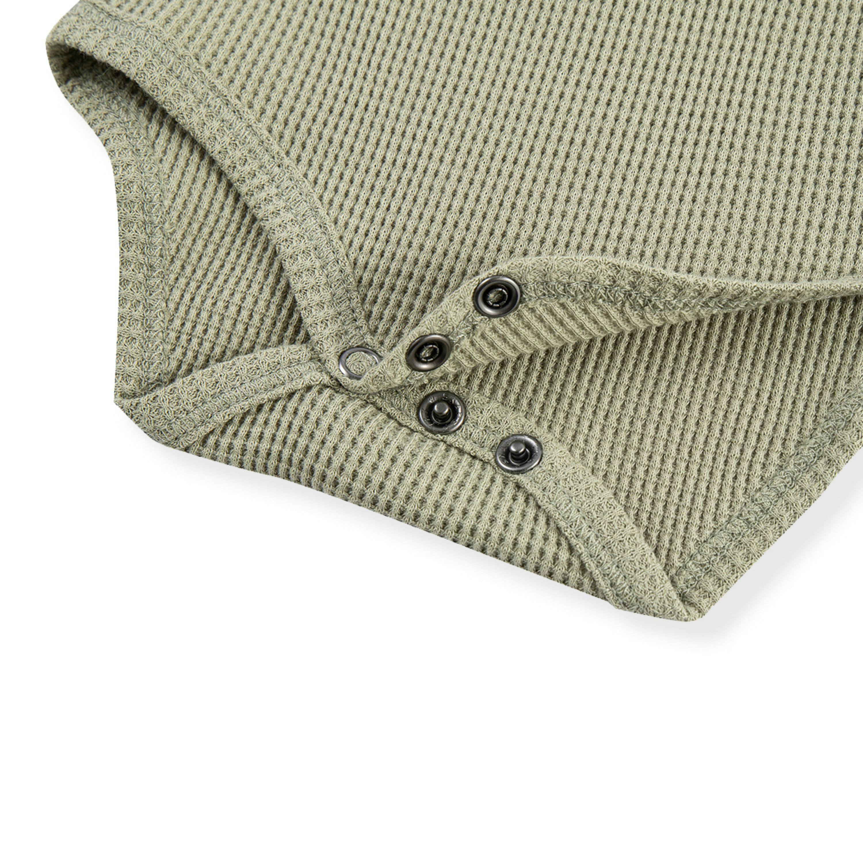 Tea Waffle Long Sleeve One Piece
