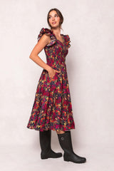 Hattie Dress in Night Garden