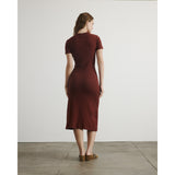 Short Sleeve Cody Dress, Burgundy