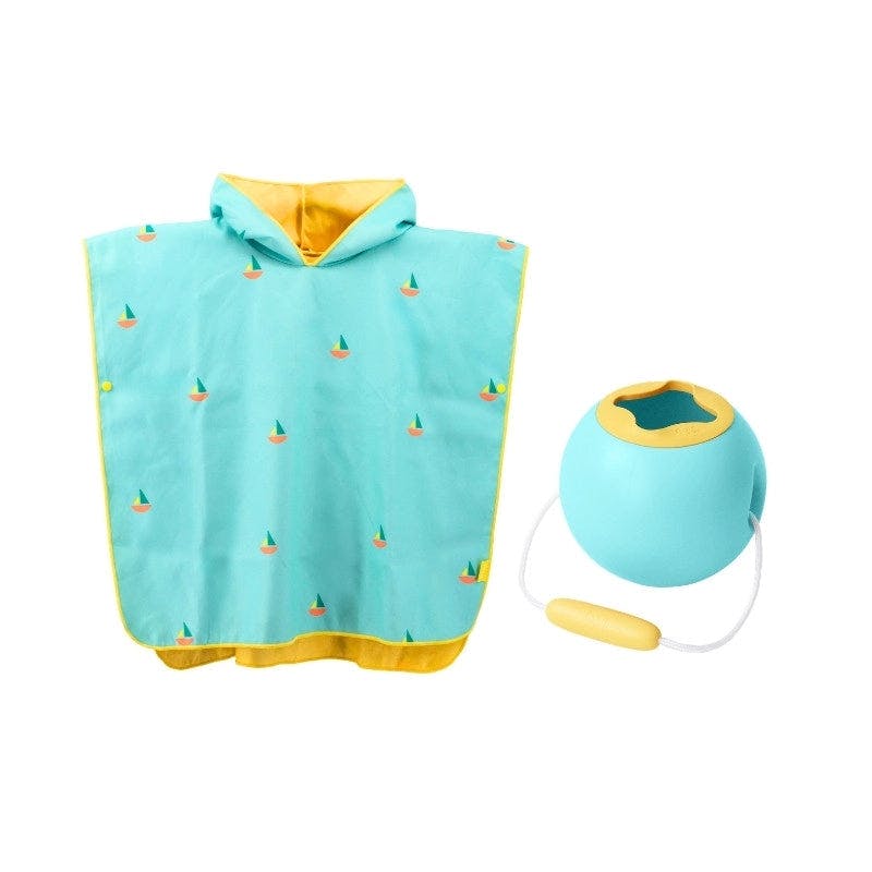Quut Beach Poncho Banana Blue + Mini Ballo Banana Blue
