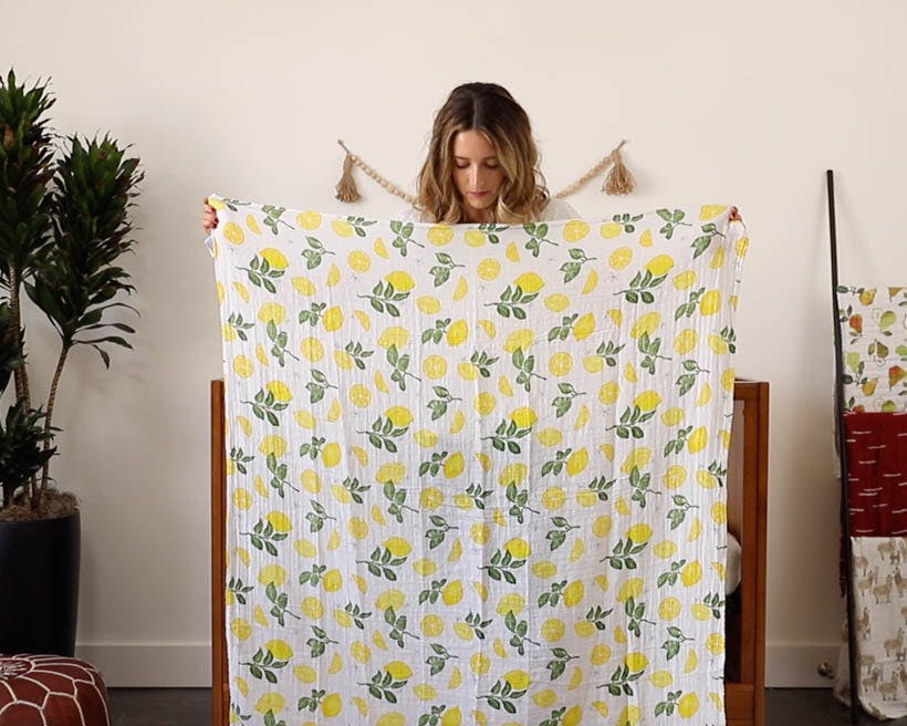 Cotton Muslin Swaddle Blanket 3 Pack - Shark 2