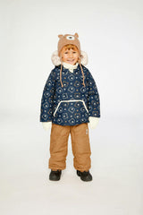 Baby Two Piece Snowsuit Blue Printed Teddy Bears