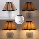 Billie 10.5" Classic Scalloped Shade Rechargeable/Cordless Dimmable Integrated LED Table Lamps