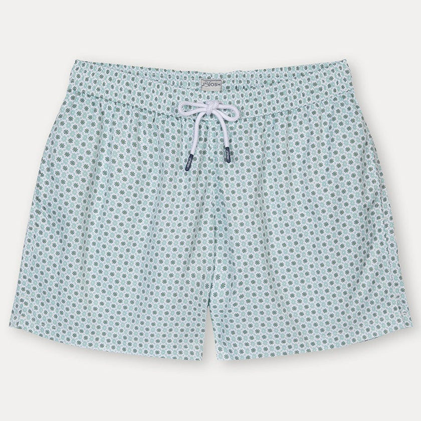 Floral Green Men's Swim Shorts