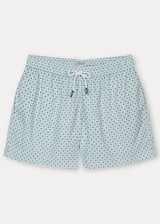 Floral Green Men's Swim Shorts