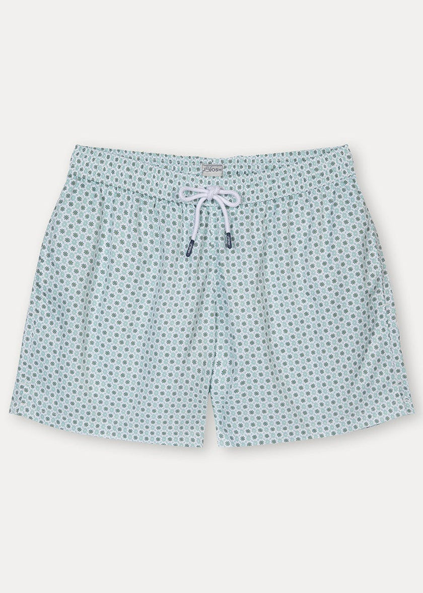 Floral Green Men's Swim Shorts