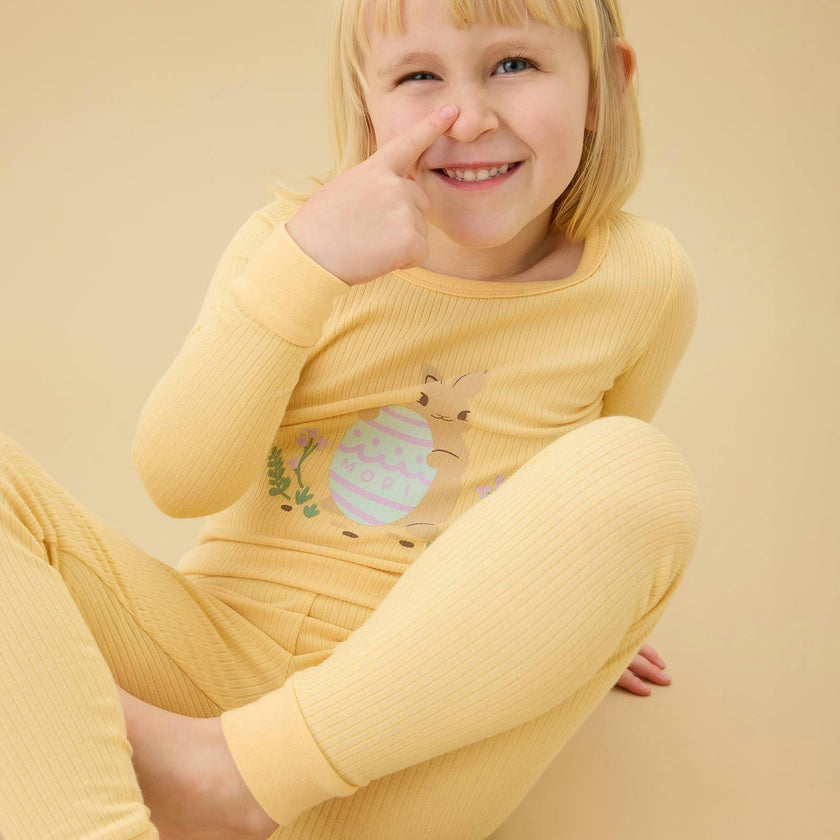 Bunny Ribbed Pajama Set