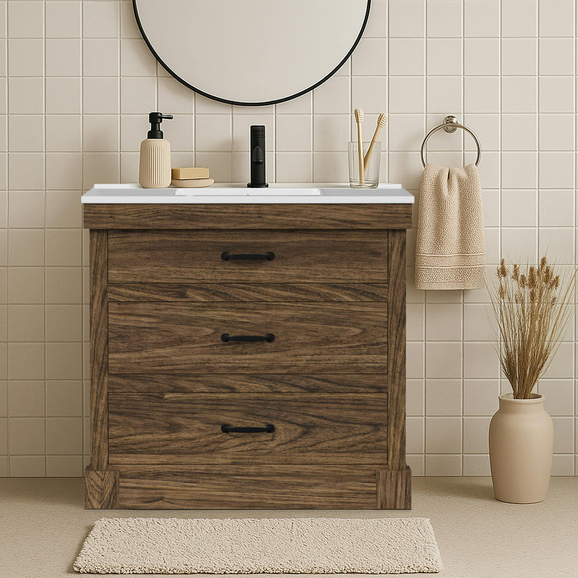 Teamson Home Donovan 36" Single Bathroom Vanity with Two Drawers