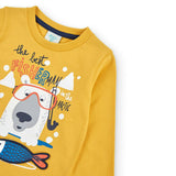 Yellow Polar Bear Graphic T-Shirt