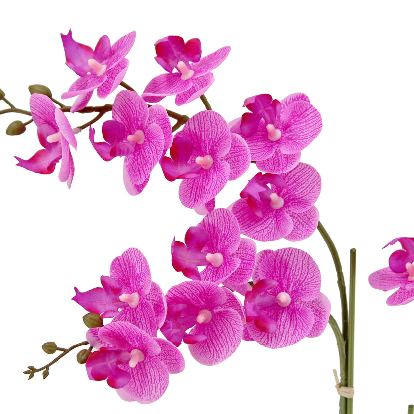 Artificial 2-Stem Phalaenopsis Pink Orchid