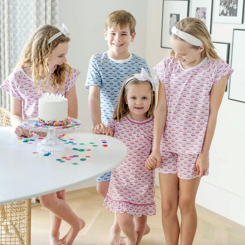Carlin Girls' Dress Birthday Cake Pink