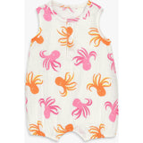 Baby cotton gauze bubble shortie in octopus pals