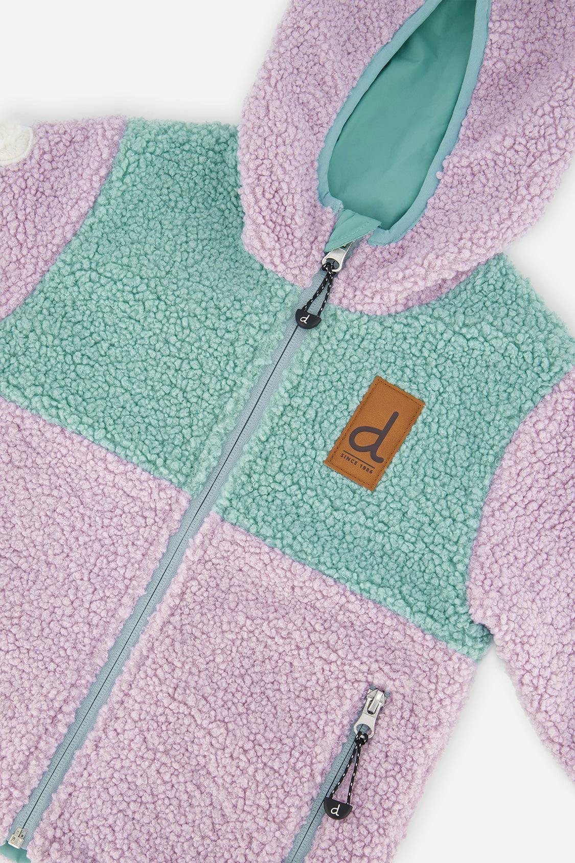 Reversible Mid-Season Jacket Pale Blue-Grey And Mauve