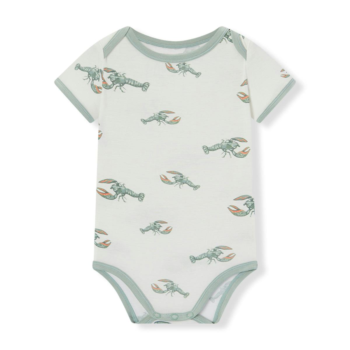 Mint Lobster Luxe Stretch Short Sleeve One Piece