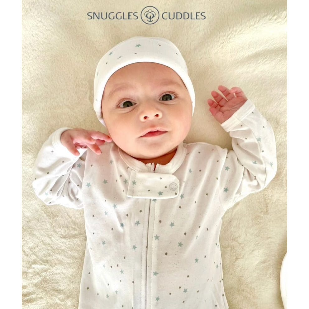Stars Newborn Hat in Pima Cotton