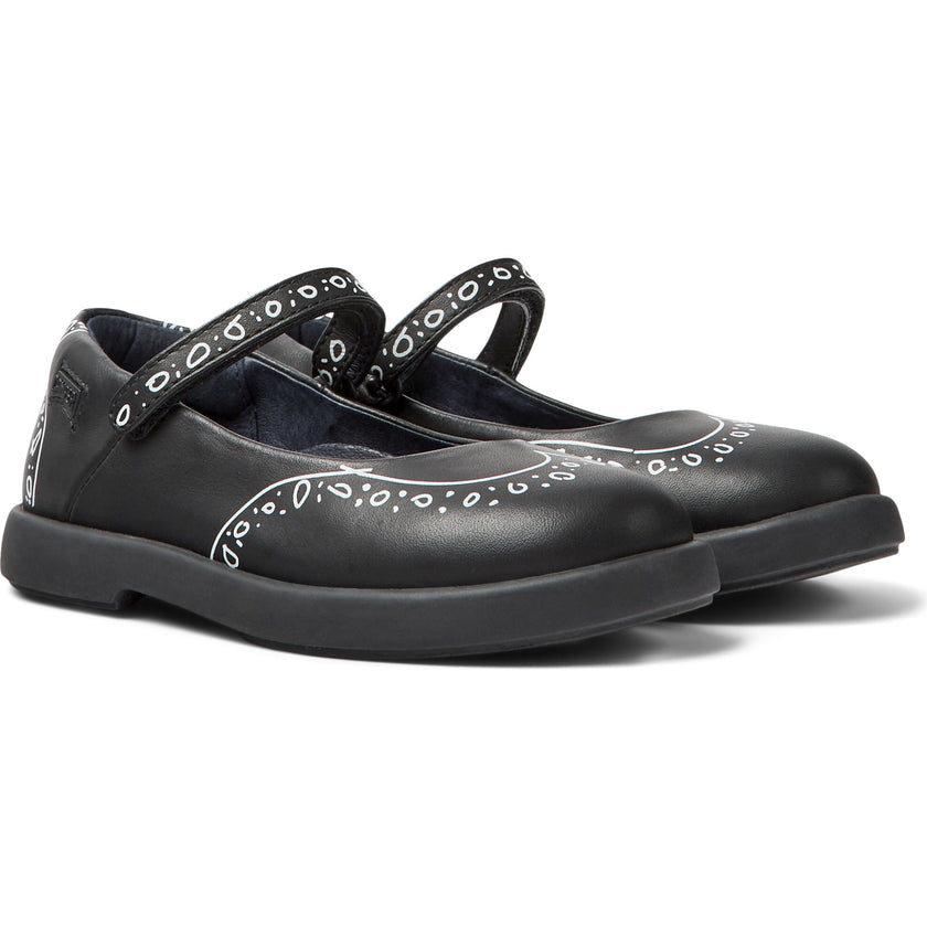 Duet Twins Printed Leather Mary Jane Shoes