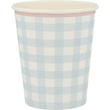 Set of 12 Gingham Cups