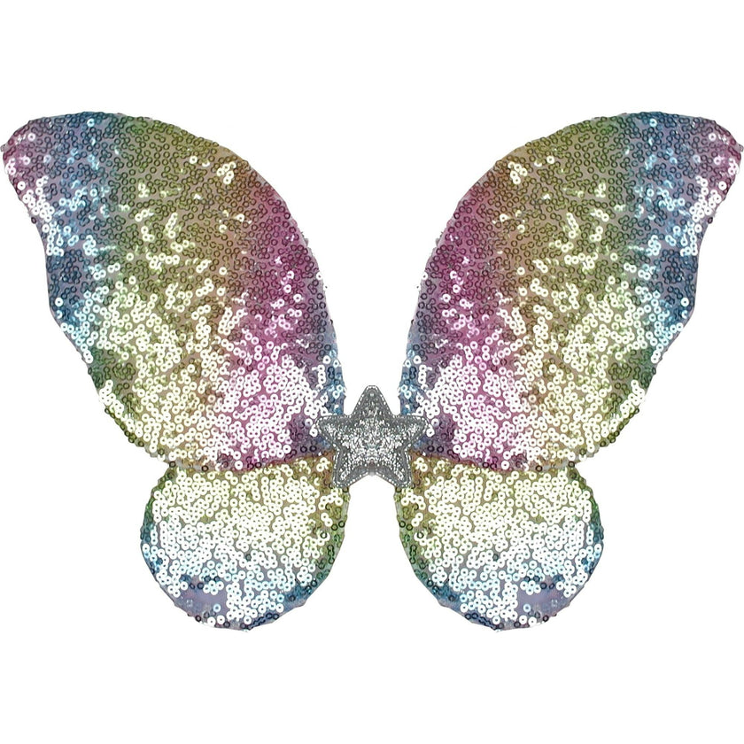 Rainbow Sequins Skirt w/Wings & Wand Size 5/6